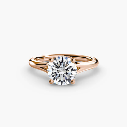 natural diamond ring top view