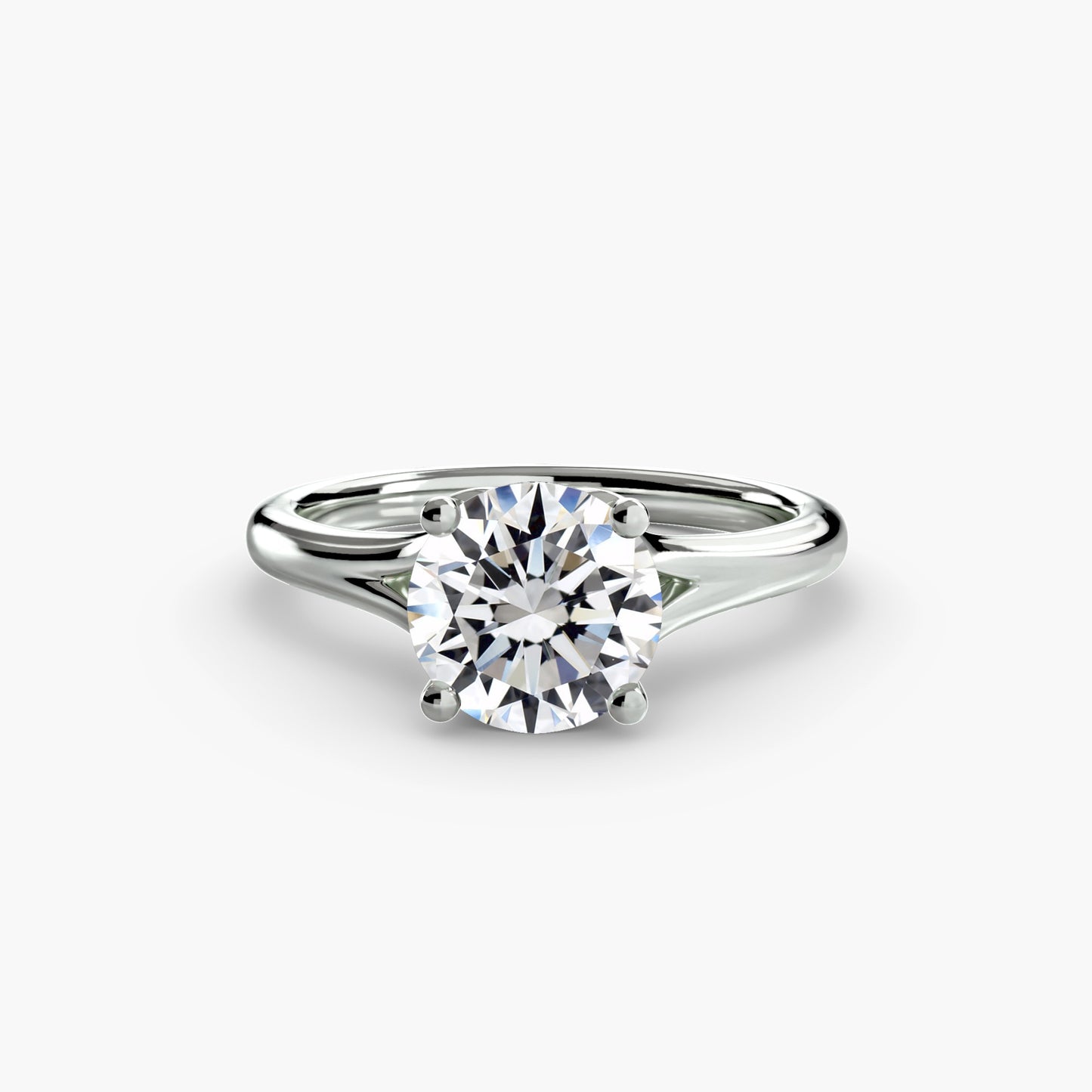 natural diamond ring profile view