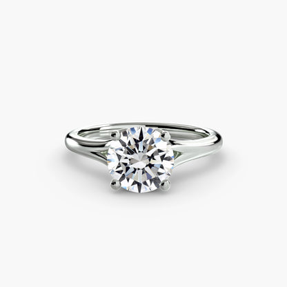 natural diamond ring profile view