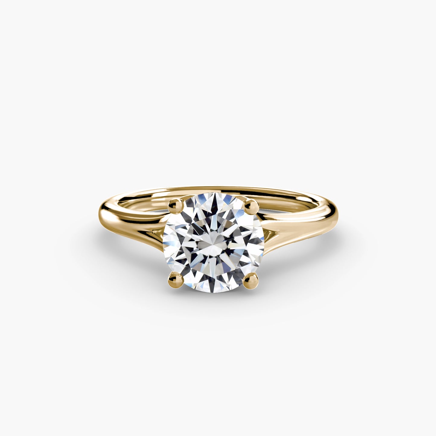 natural diamond ring on white background