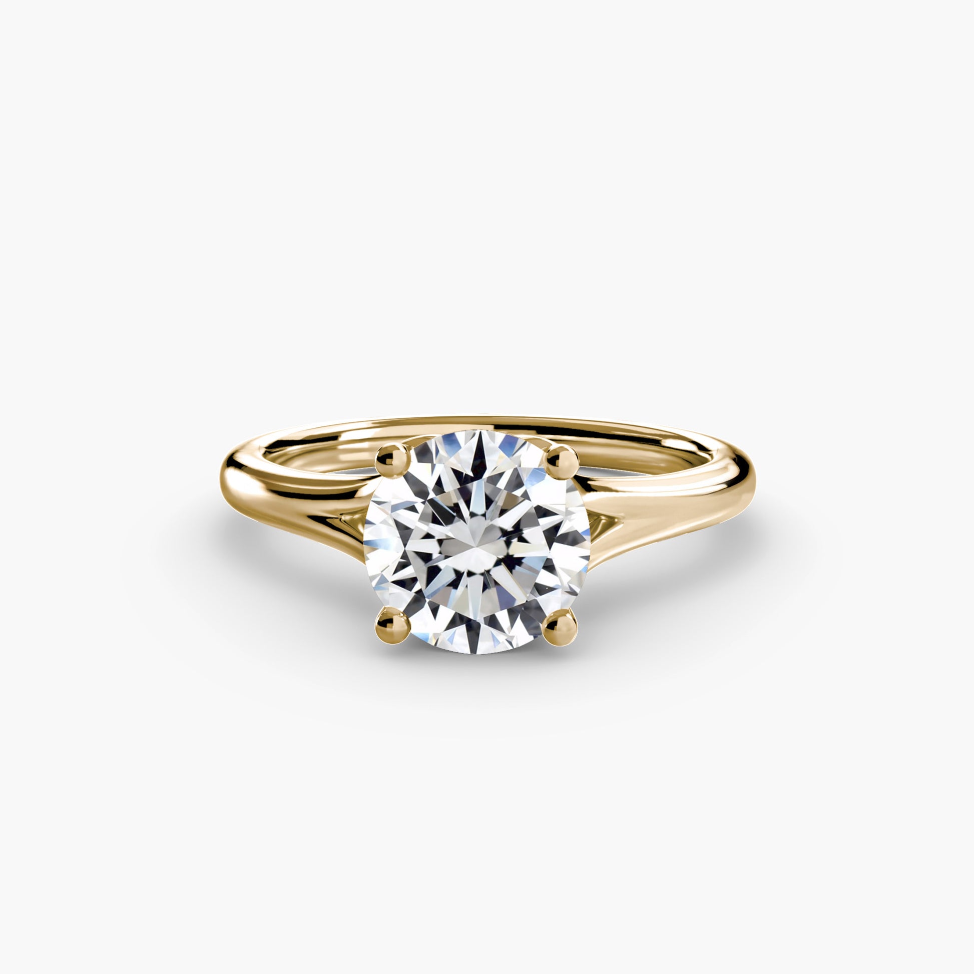 natural diamond ring on white background