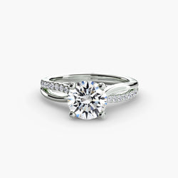 Natural The Split Shank Pavé Solitaire