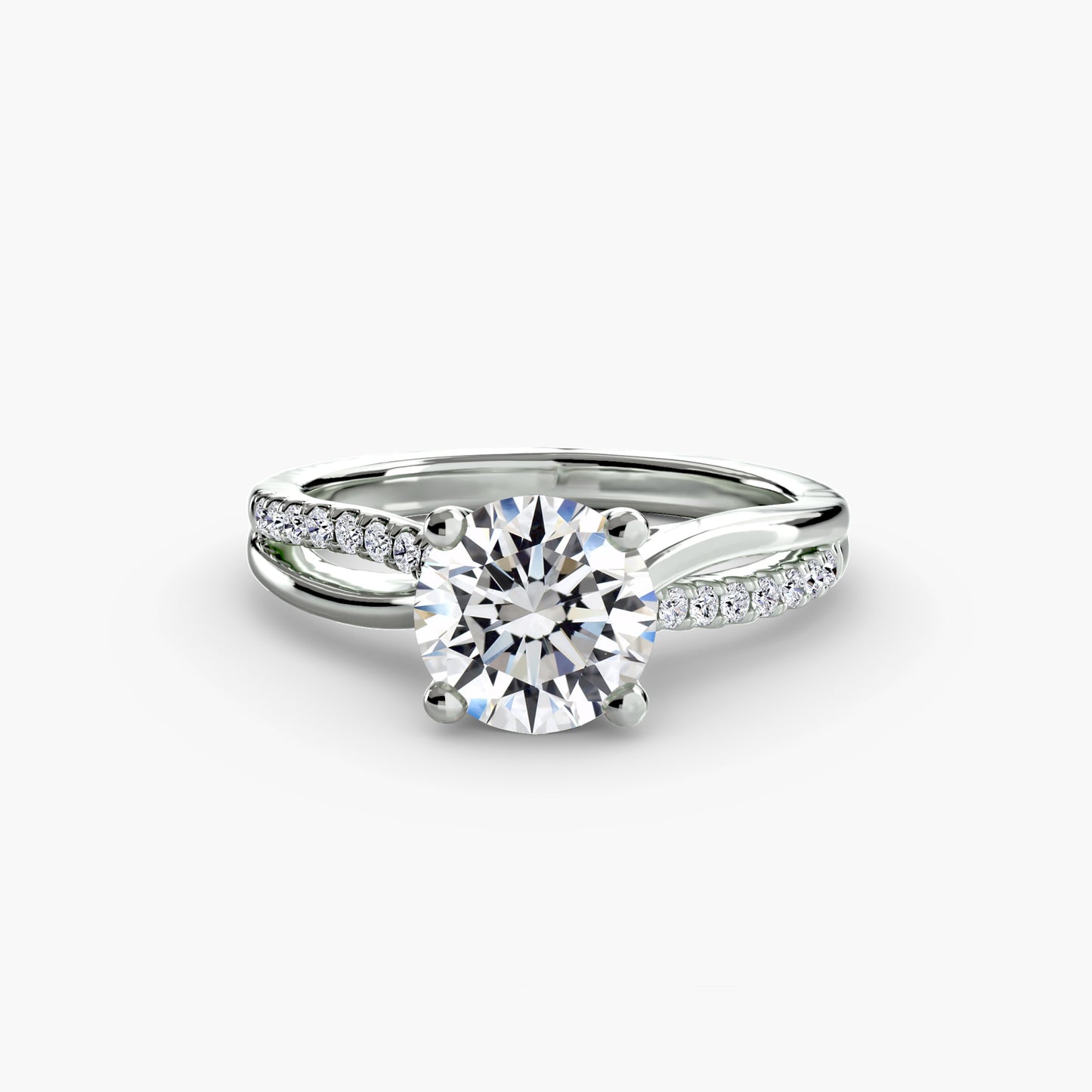 natural round diamond 0.13ct other front view