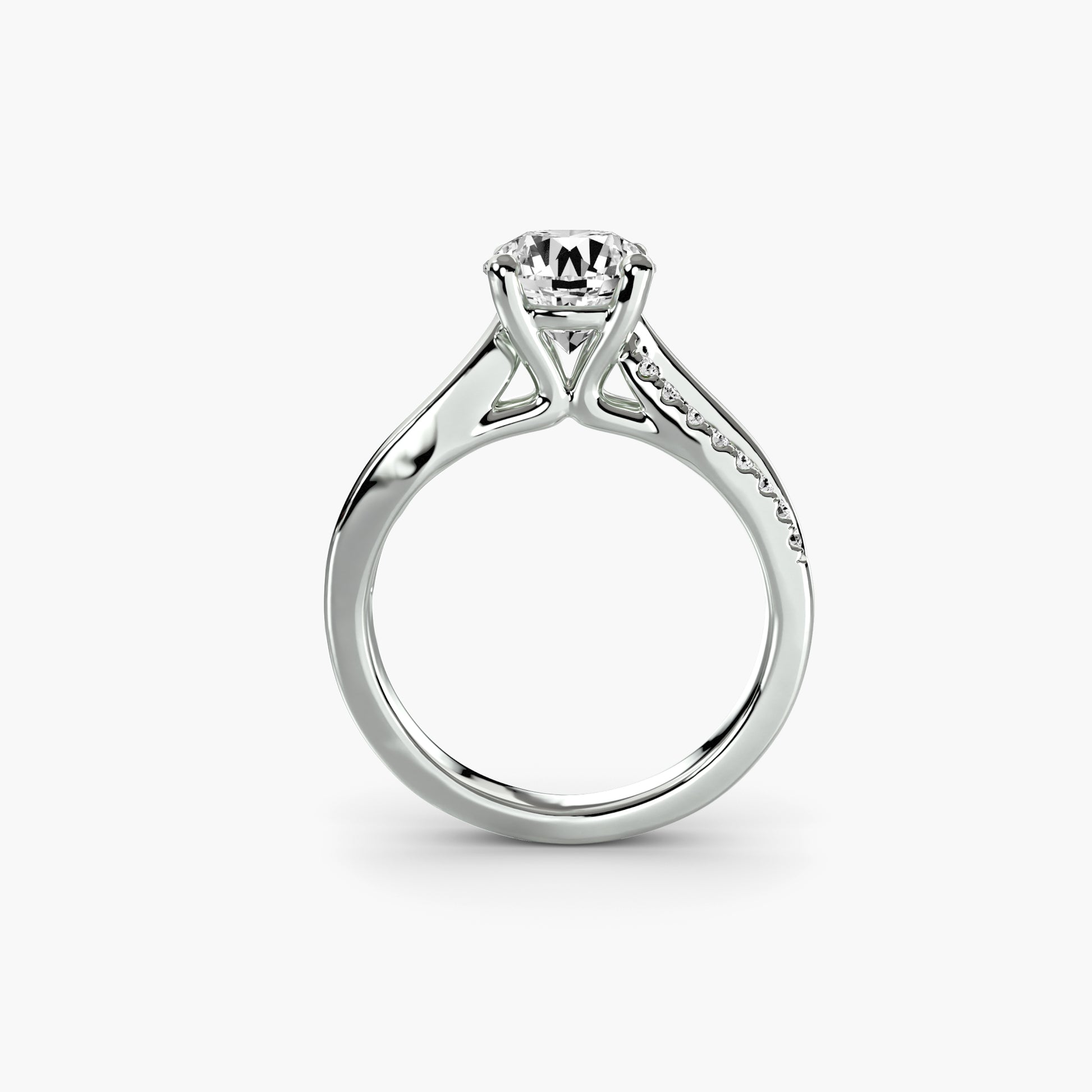 natural round diamond 0.13ct other side angle