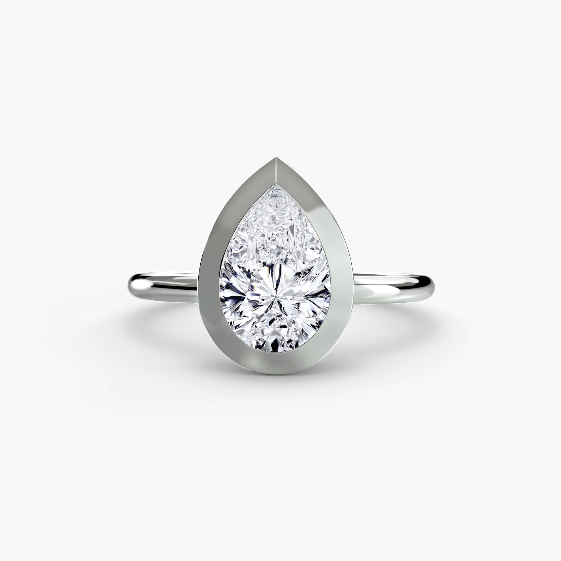 natural diamond watch on white background