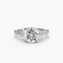 Natural Solitaire with Pavé 4