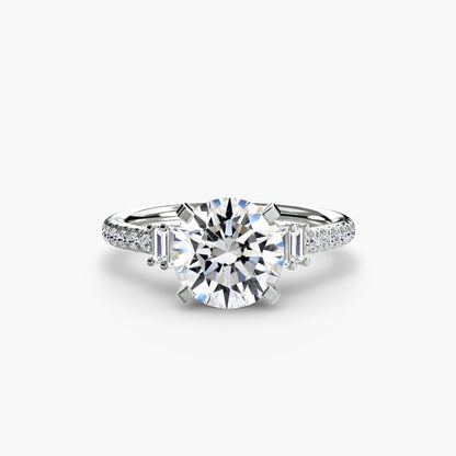 natural round diamond 0.26ct other front view