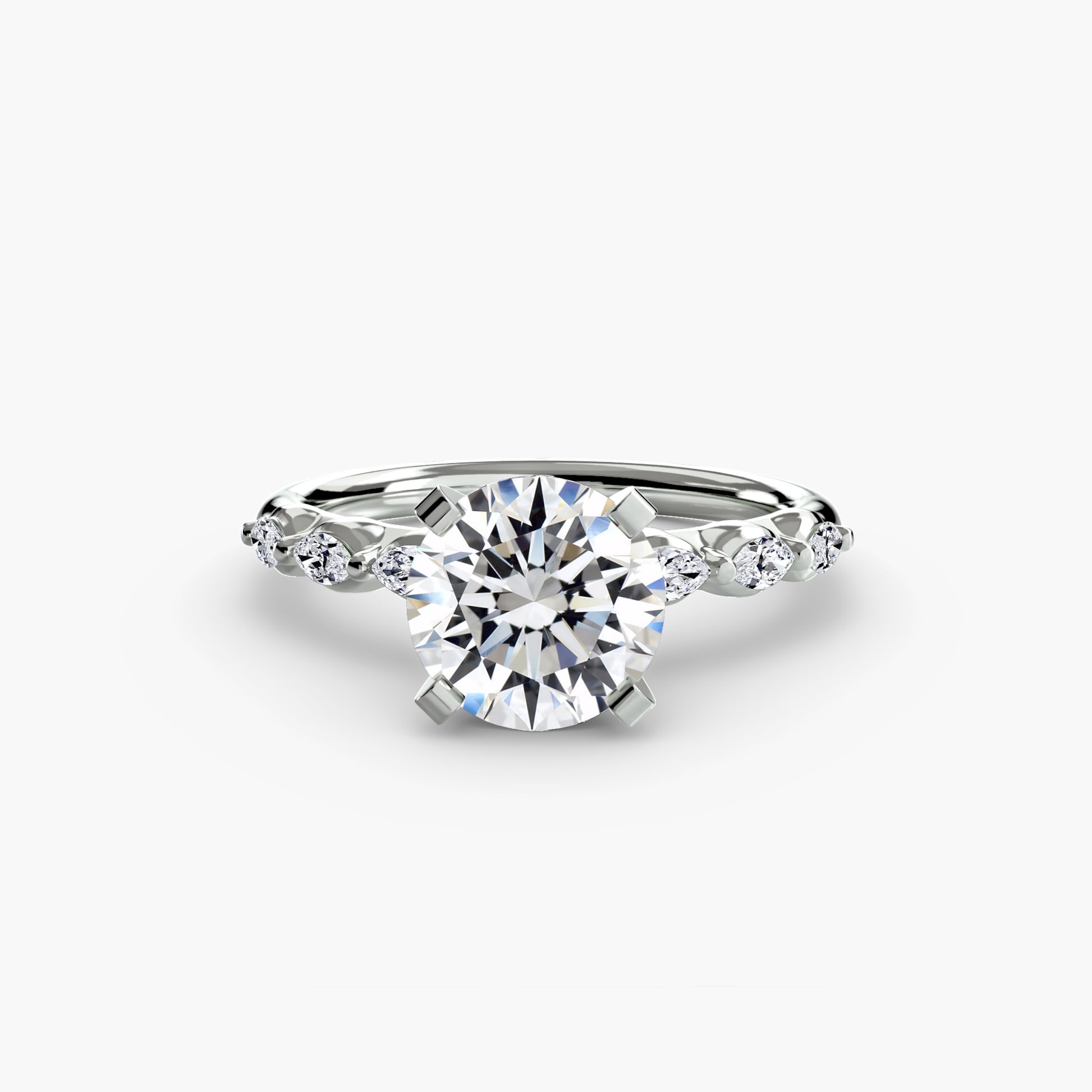 natural round diamond 0.22ct other front view
