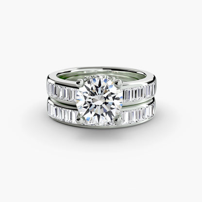 natural round diamond 1.08ct ring band detail