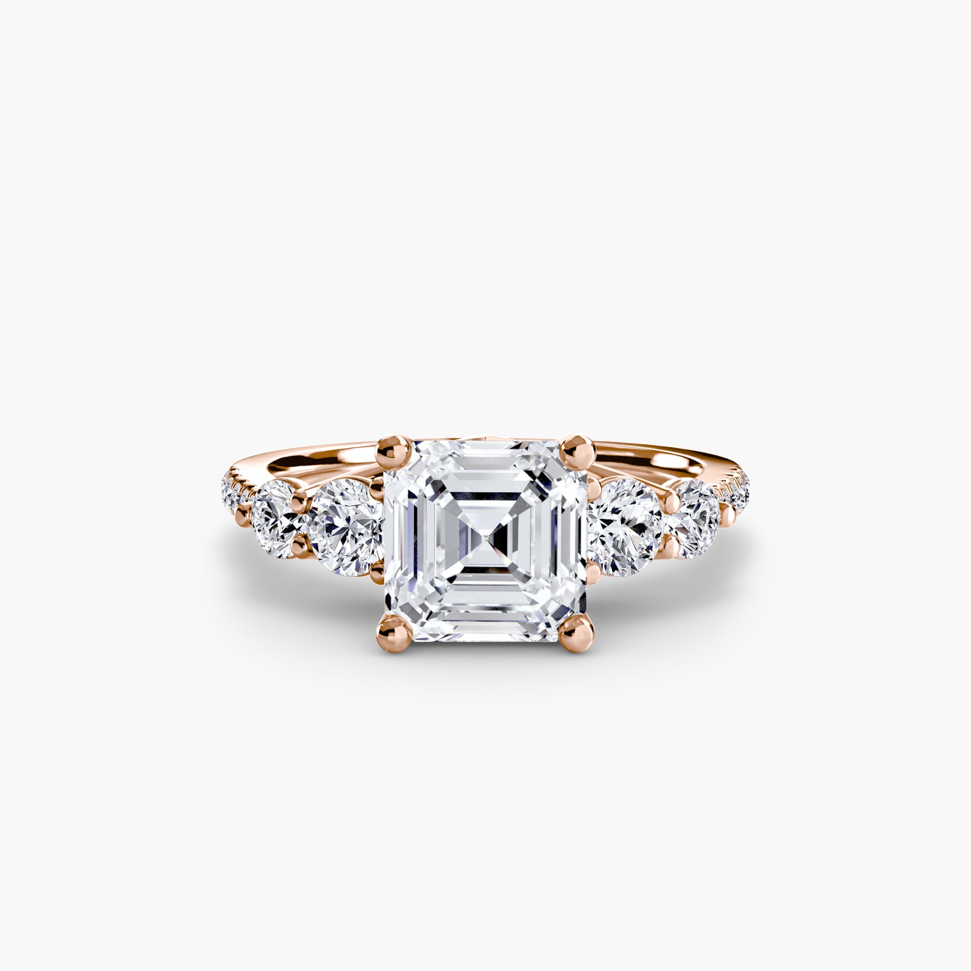 natural round diamond 0.49ct band side angle