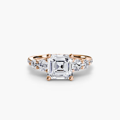 natural round diamond 0.49ct band side angle