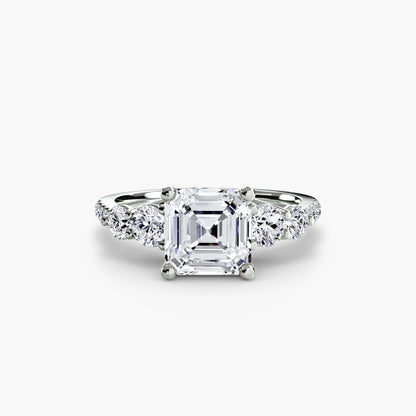 natural round diamond 0.49ct band side angle