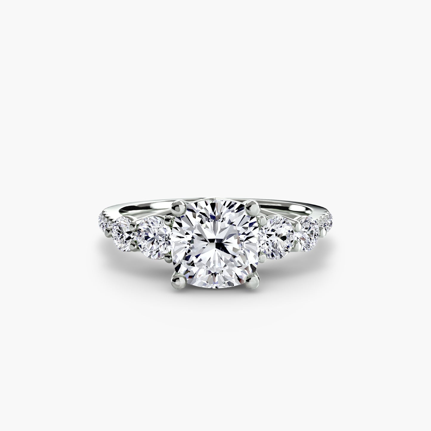 natural round diamond 0.49ct band top view