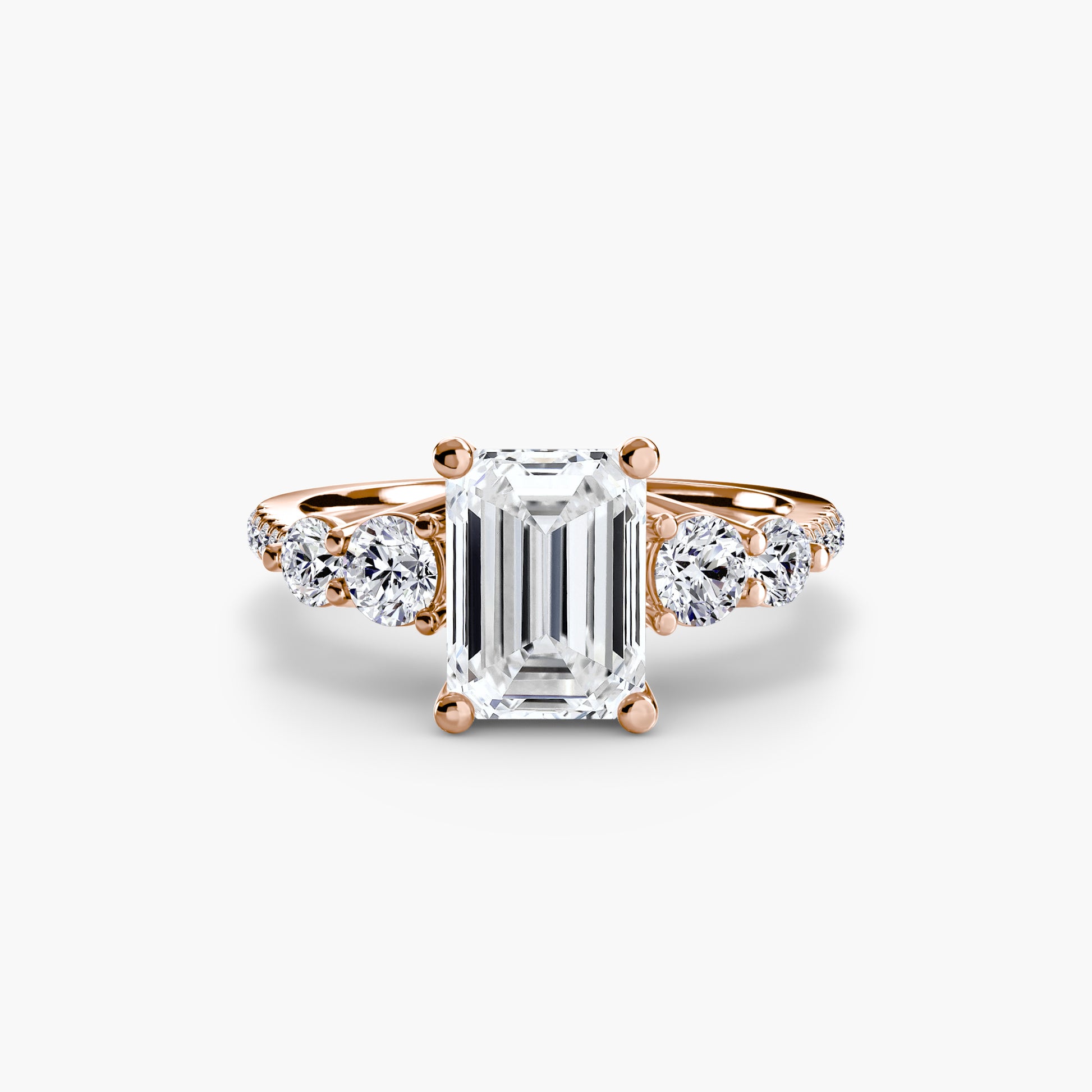 natural round diamond 0.49ct band front view