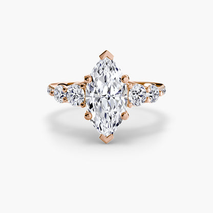 natural round diamond 0.49ct band with diamond accents