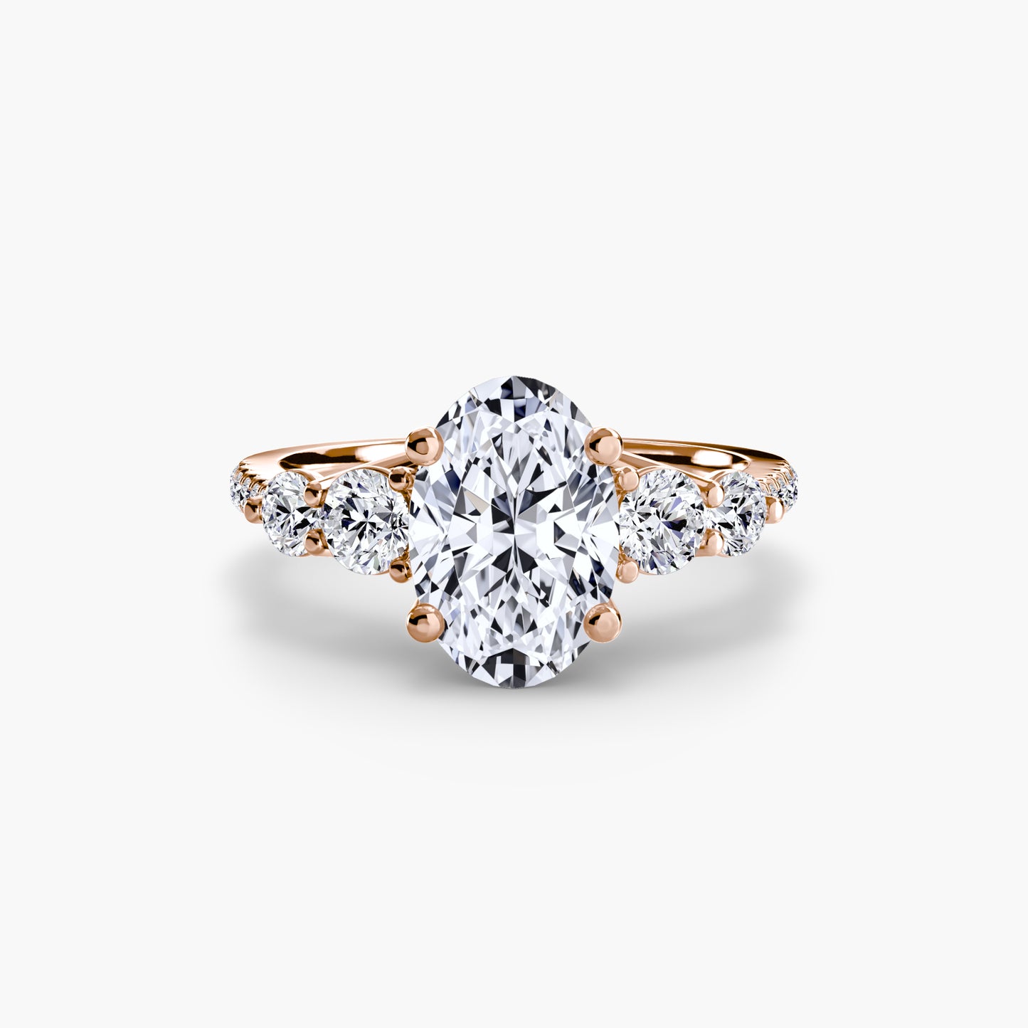 natural round diamond 0.49ct band front view