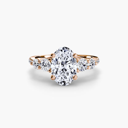 natural round diamond 0.49ct band back view