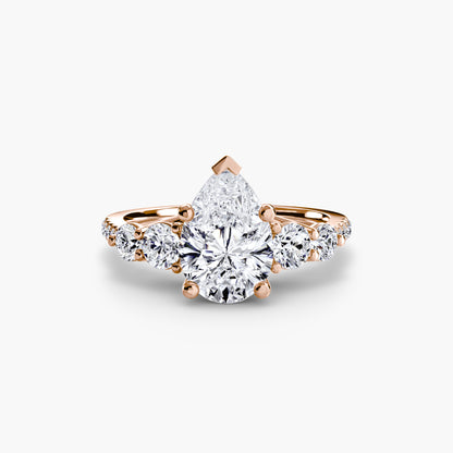 natural round diamond 0.49ct band macro detail