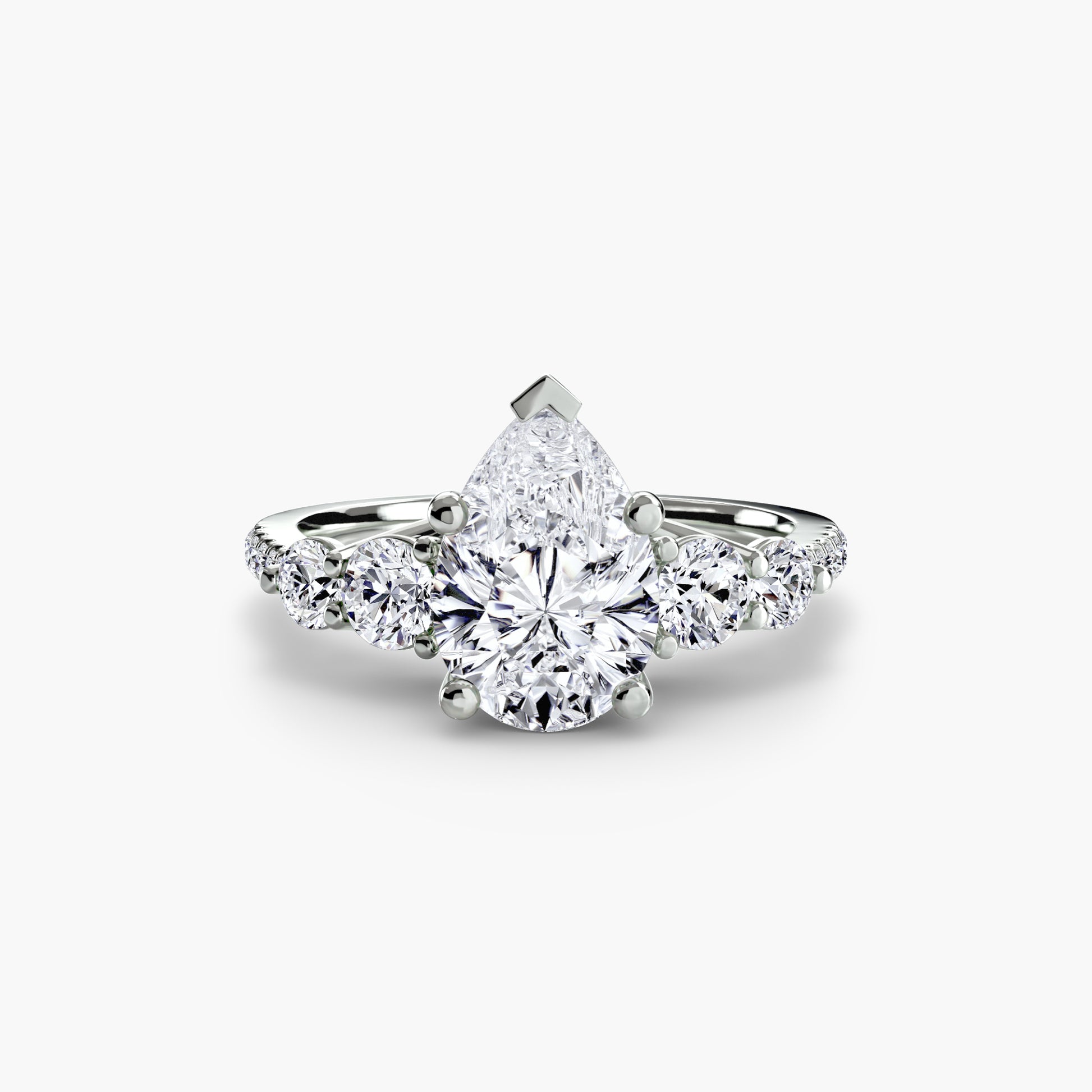 natural round diamond 0.49ct band macro detail