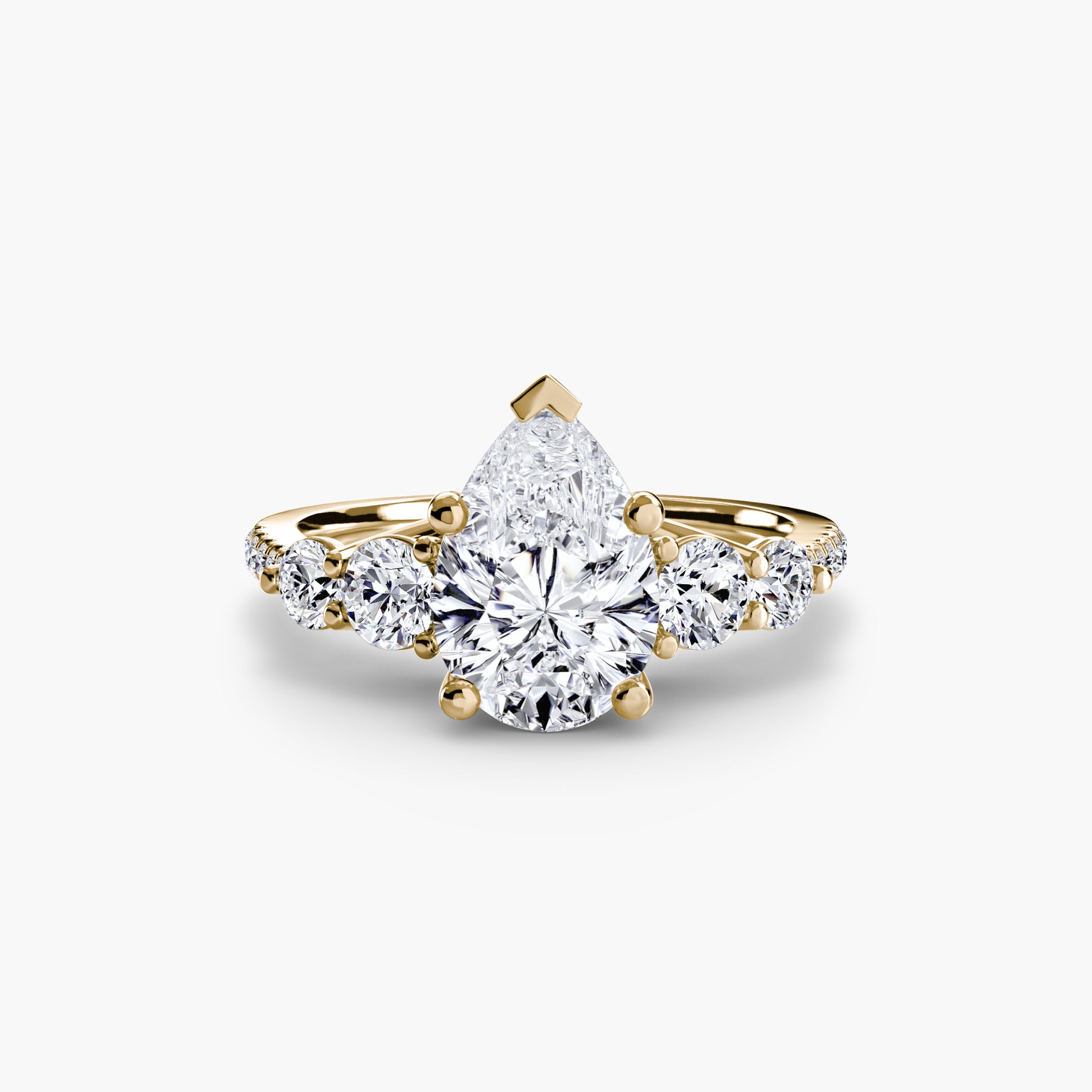 natural round diamond 0.49ct band side angle