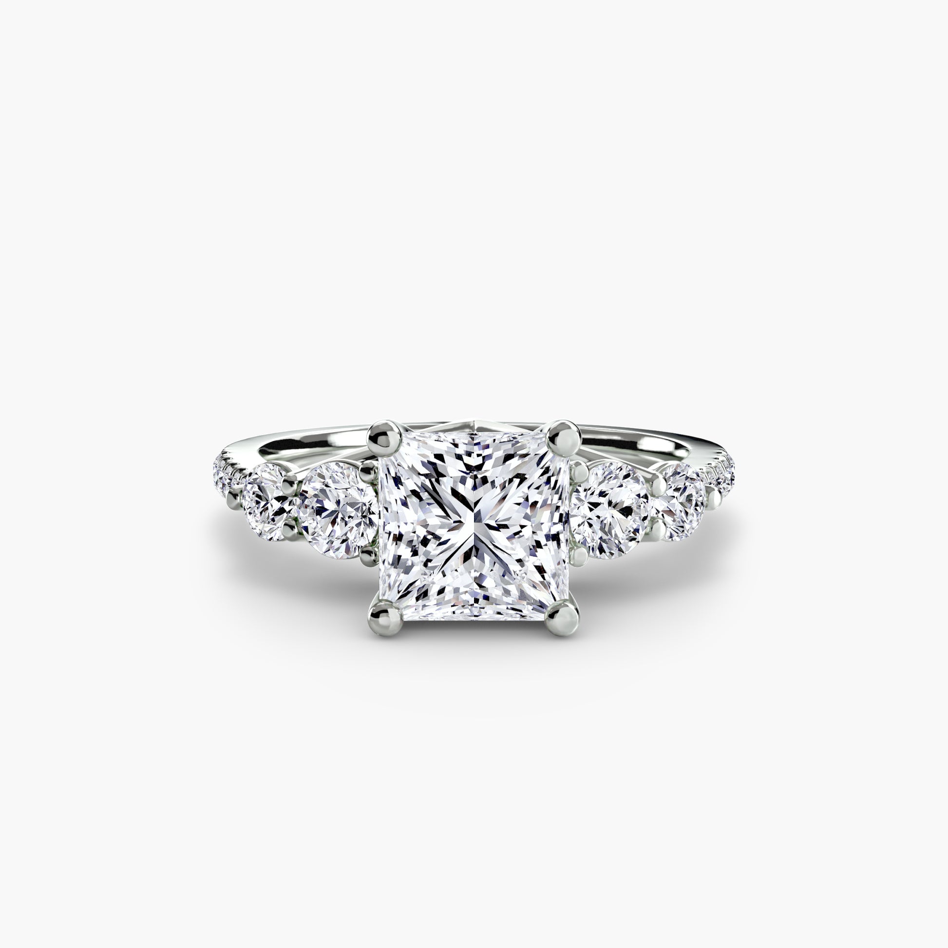 natural round diamond 0.49ct band close up detail