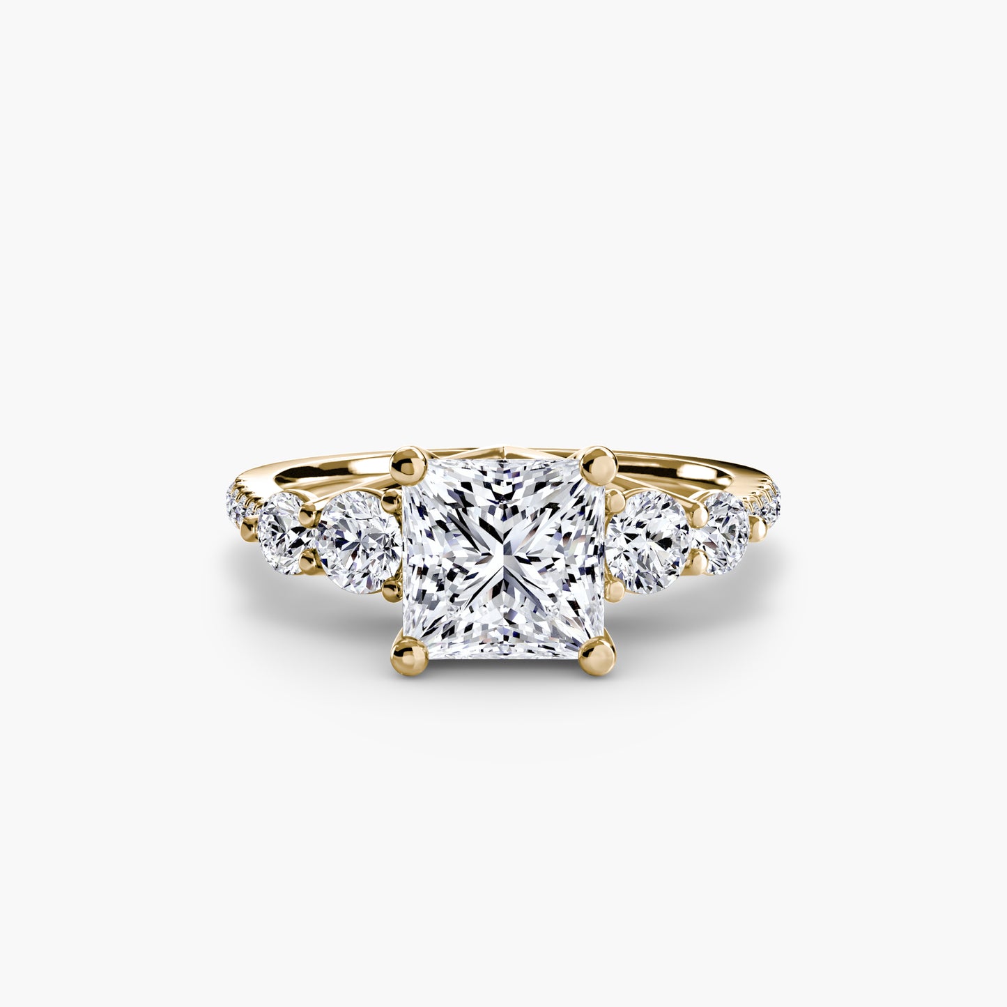 natural round diamond 0.49ct band front view