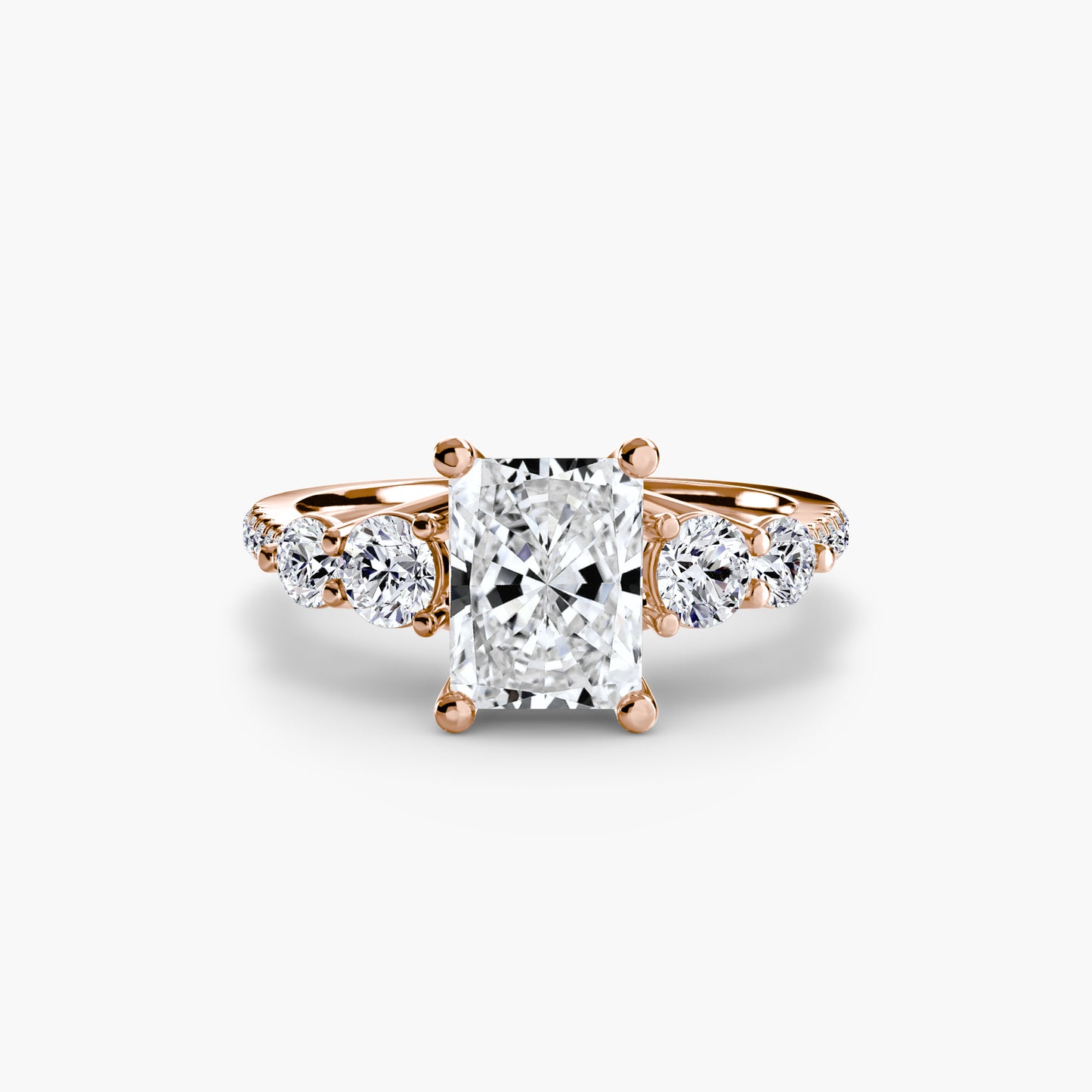 natural round diamond 0.49ct band front view
