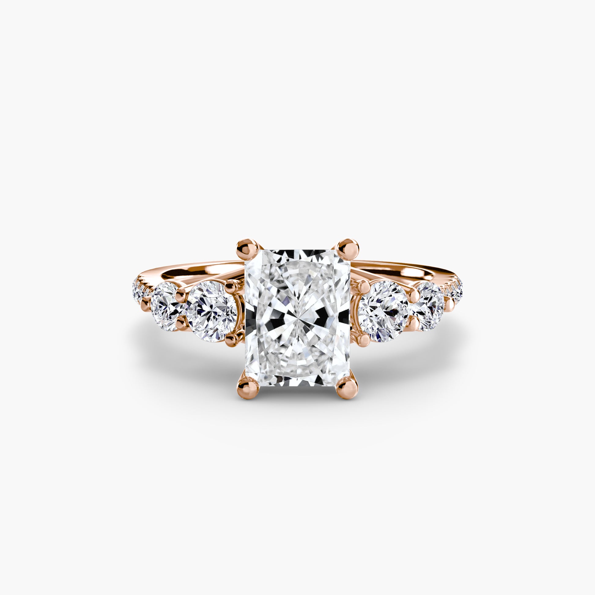 natural round diamond 0.49ct band front view