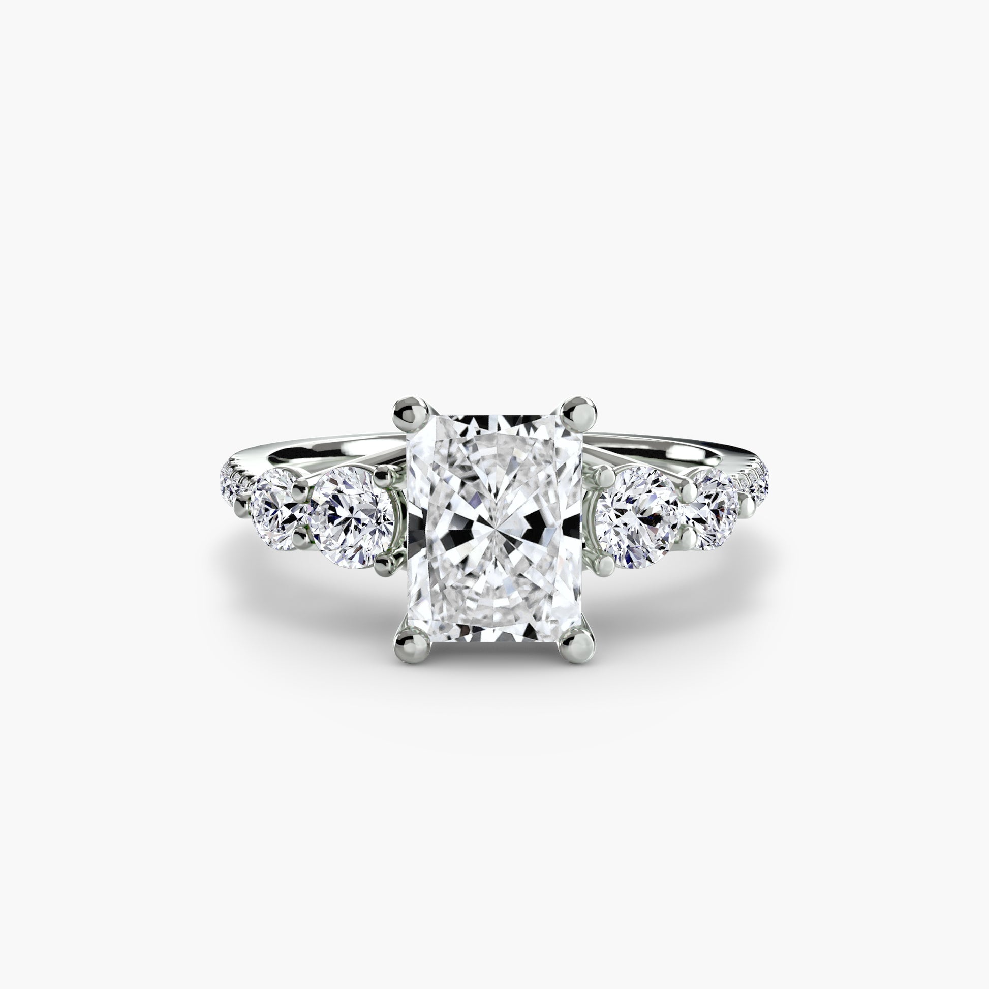 natural round diamond 0.49ct band three quarter angle