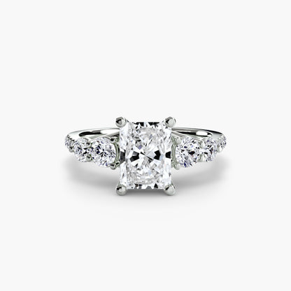natural round diamond 0.49ct band back view