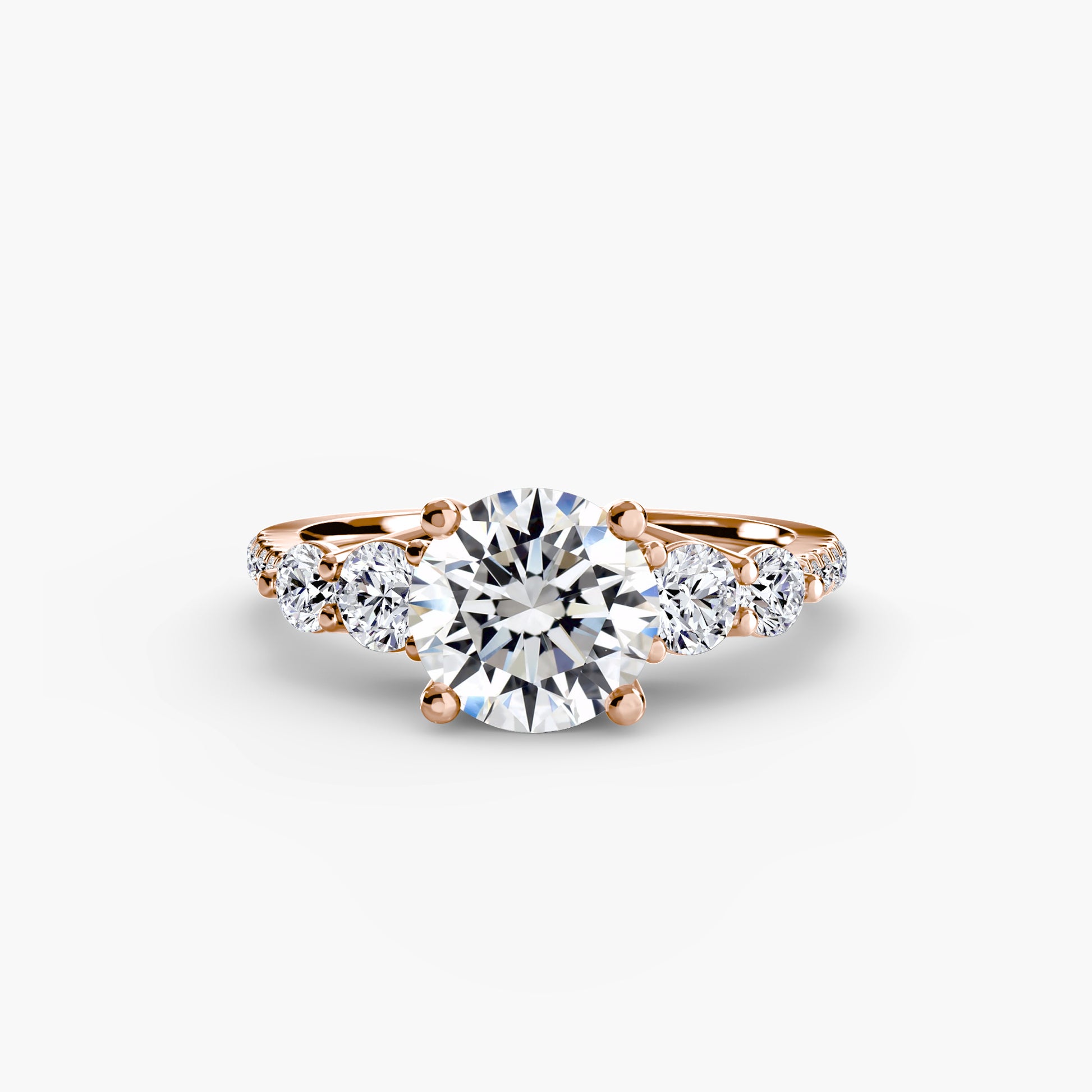 natural round diamond 0.49ct band band detail