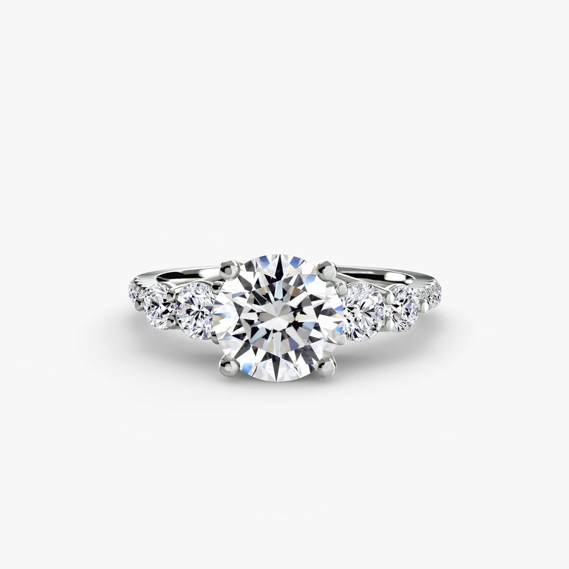natural round diamond 0.49ct band top view