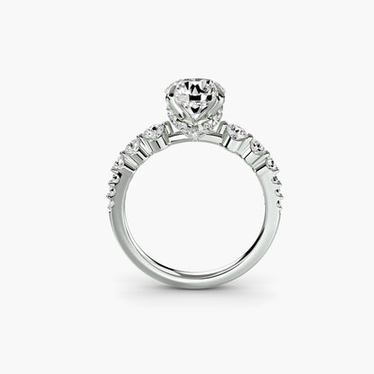 natural round diamond 0.45ct ring side angle