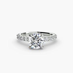 Natural Solitaire with Pavé 6