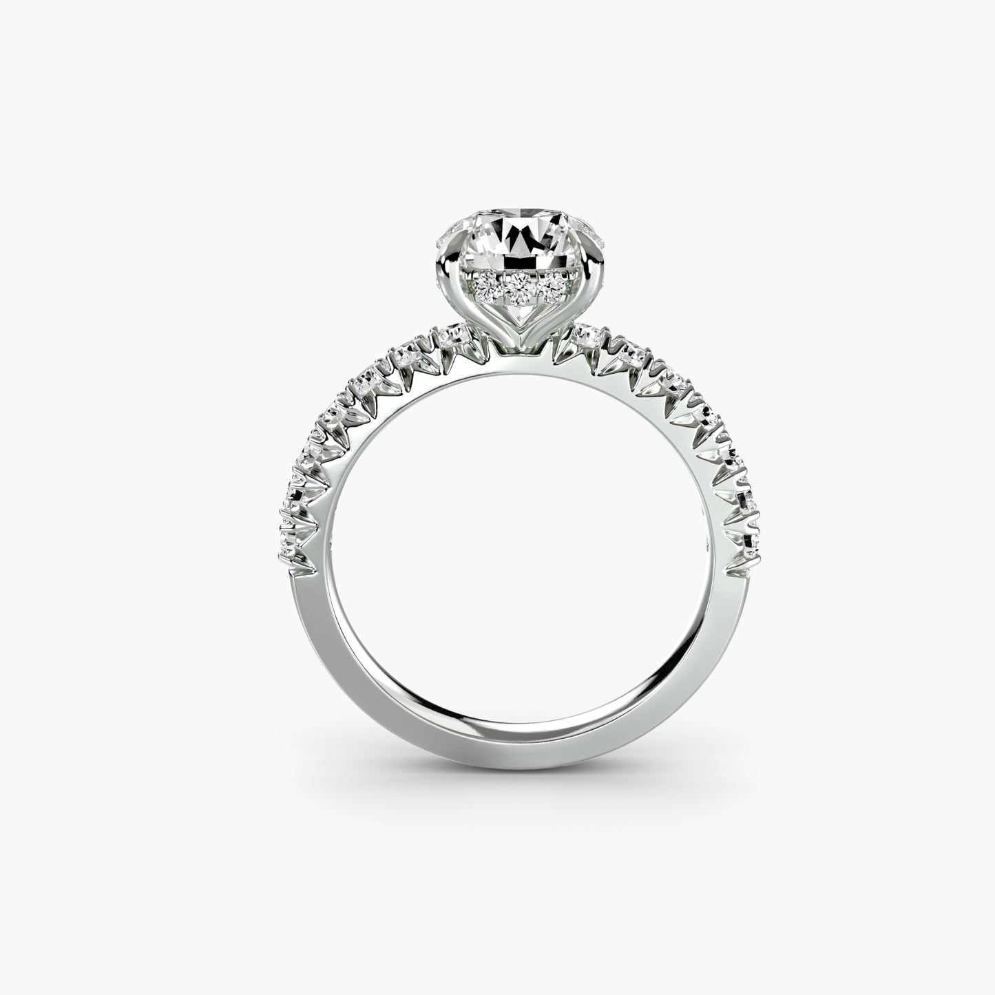 natural round diamond 0.42ct other side angle