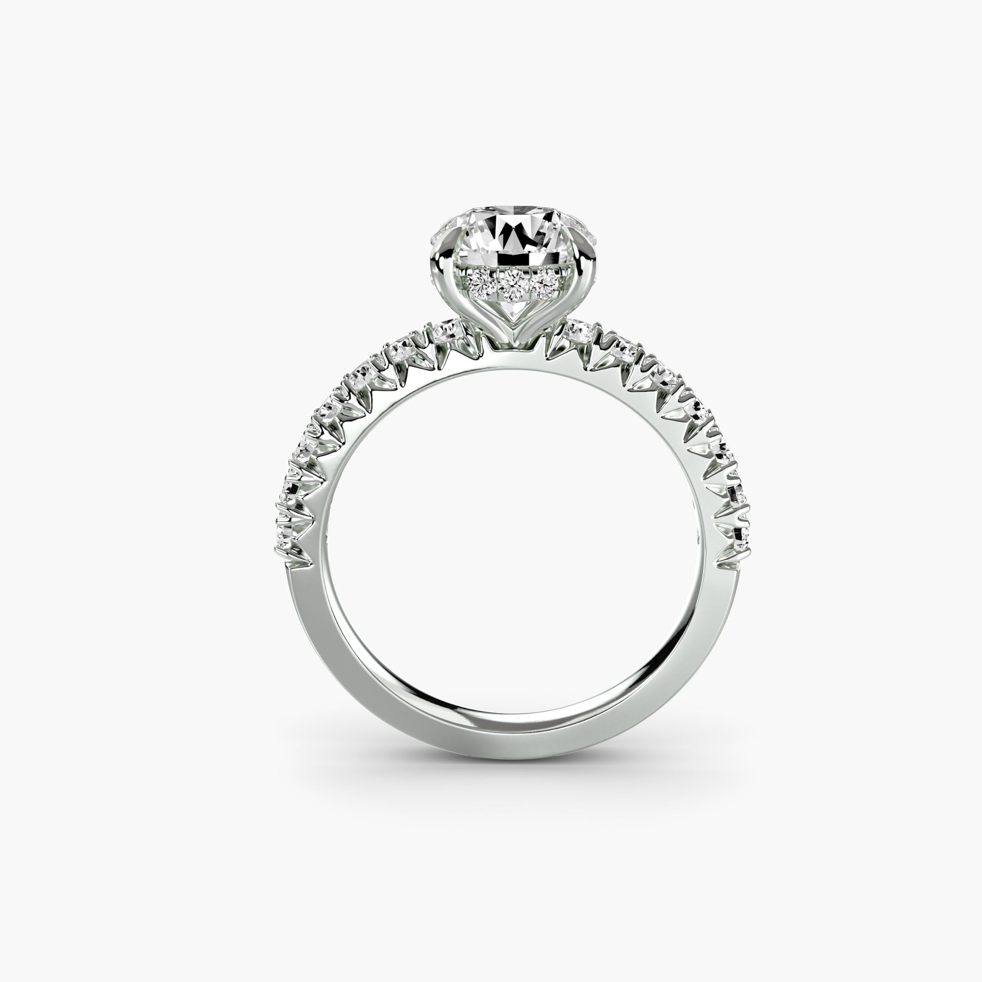 natural round diamond 0.42ct other side angle