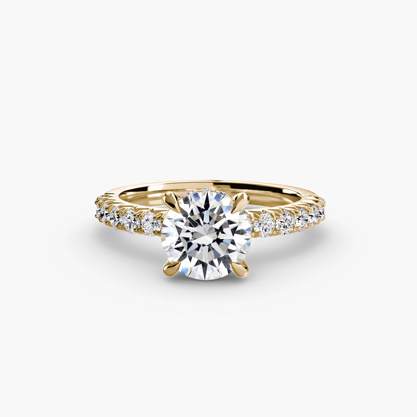 natural round diamond 0.42ct other on white background