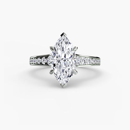 natural round diamond 0.23ct other front view
