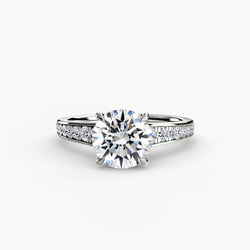 Natural Solitaire with Pavé 7