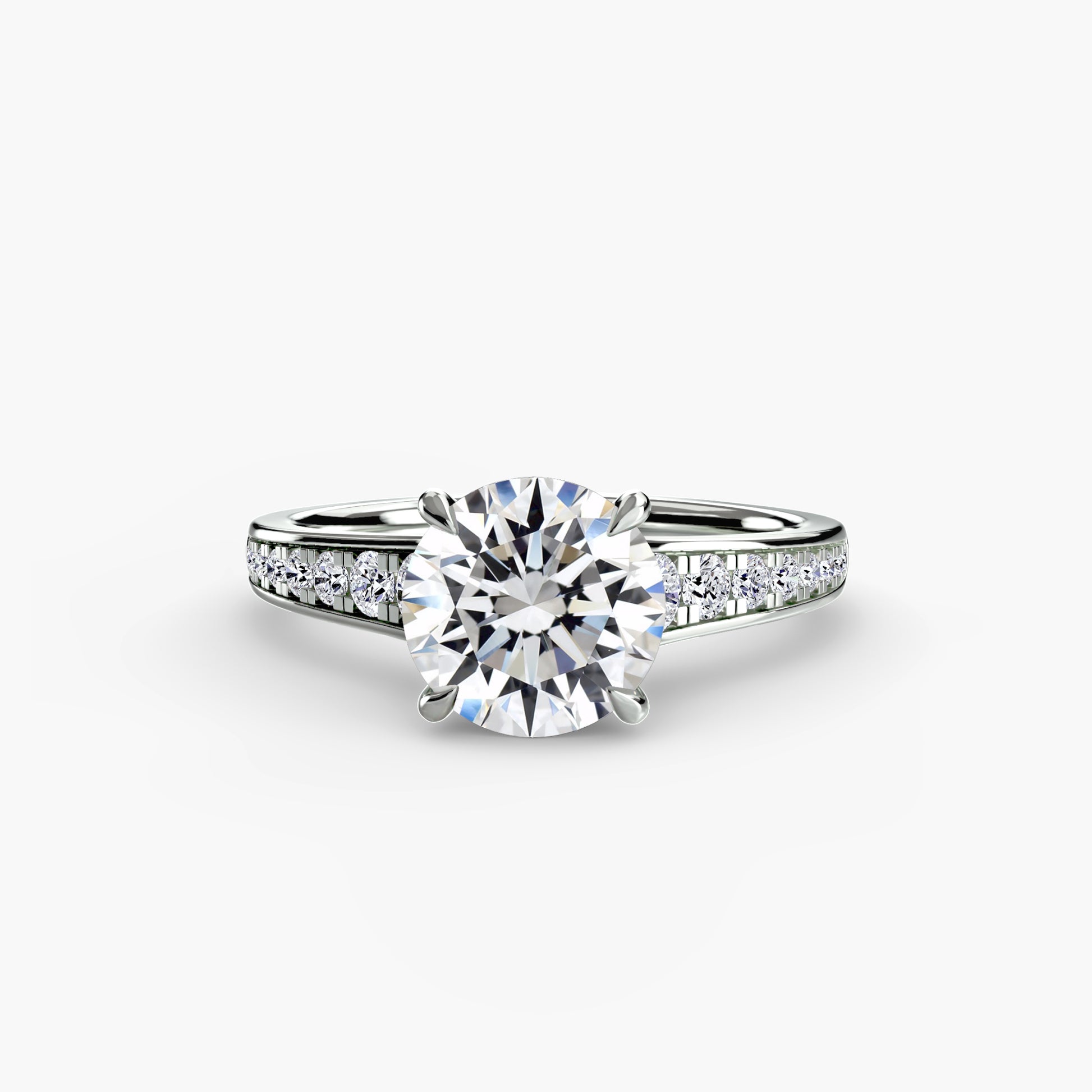 natural round diamond 0.23ct other front view