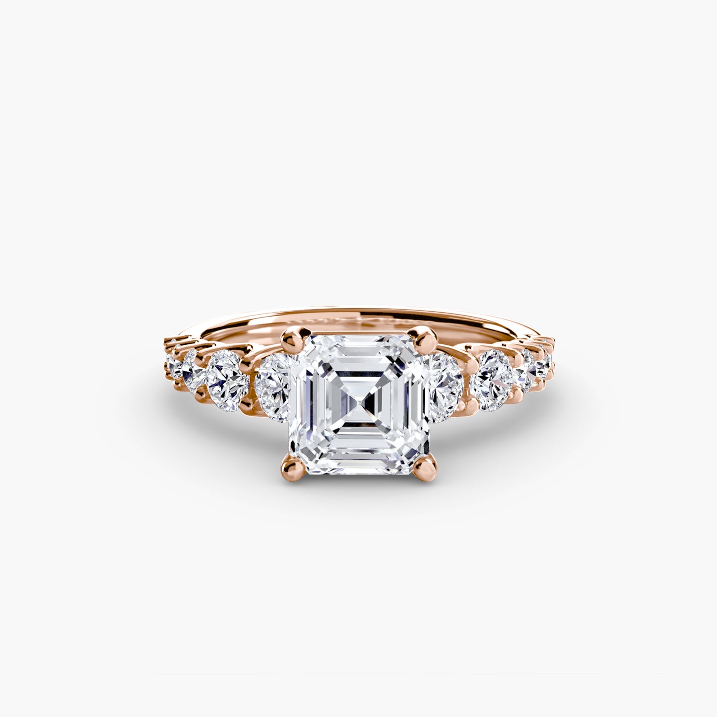 natural round diamond 1.38ct ring top view