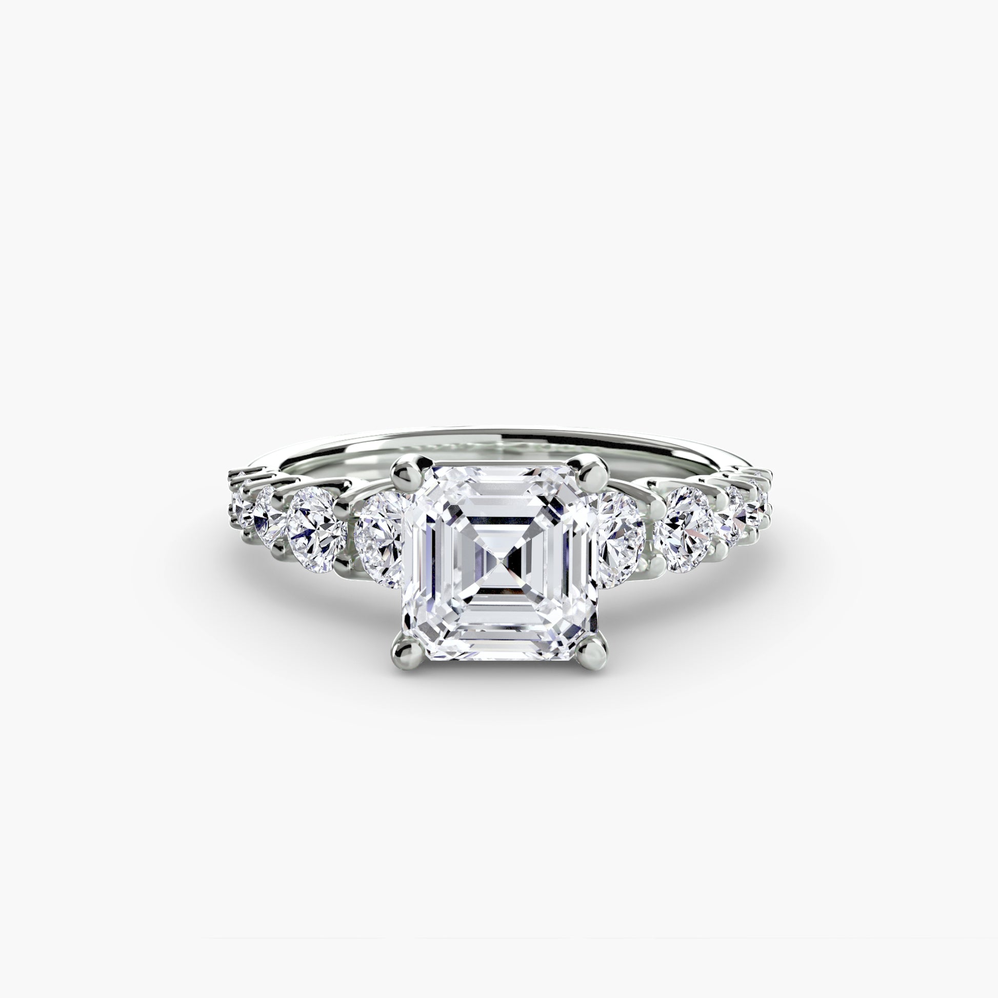 natural round diamond 1.38ct ring side angle