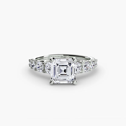 natural round diamond 1.38ct ring side angle