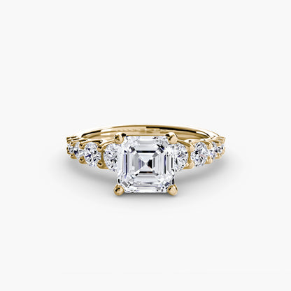 natural round diamond 1.38ct ring band detail
