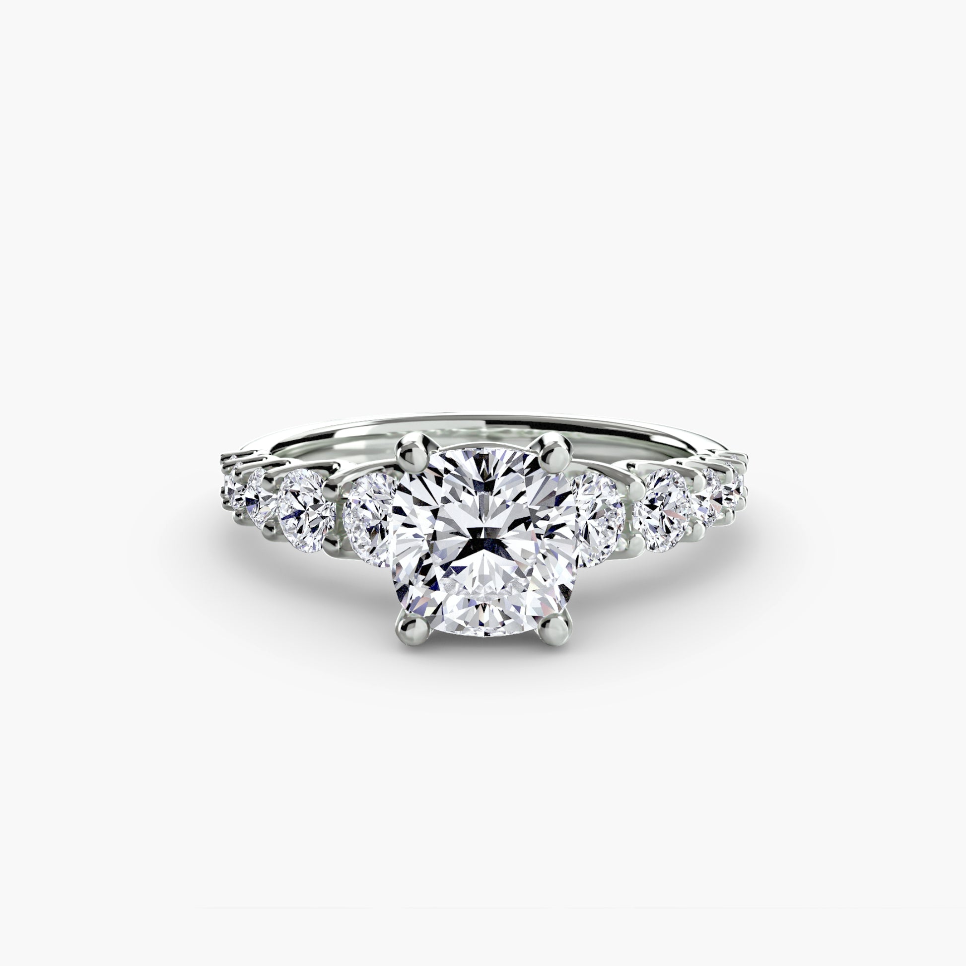 natural round diamond 1.38ct ring band detail