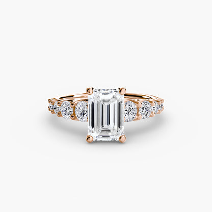 natural round diamond 1.38ct ring back view