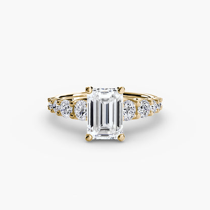 natural round diamond 1.38ct ring profile view