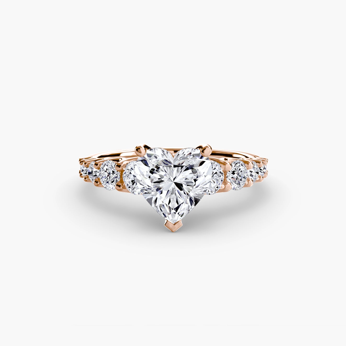 natural round diamond 1.38ct ring side angle