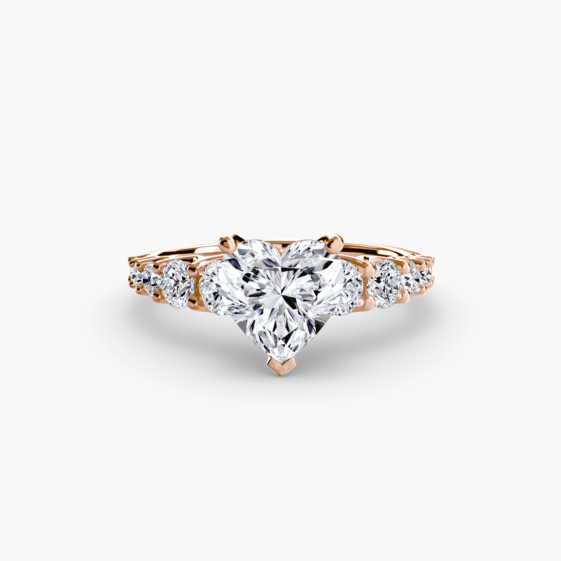 natural round diamond 1.38ct ring side angle