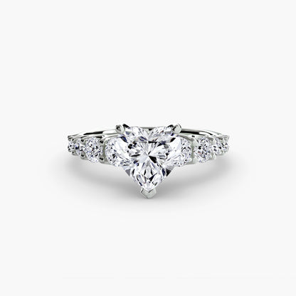 natural round diamond 1.38ct ring band detail